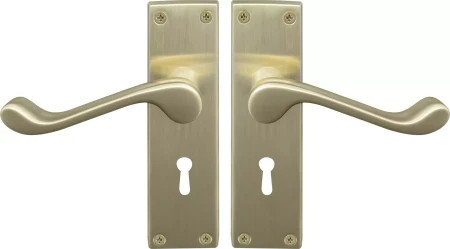 York Lever Longplate - Lever Lock Handle Set - USB