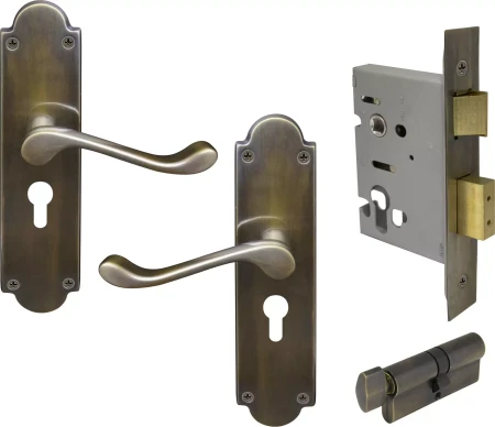 York Lever Victorian Plate - Entrance Set - K/T - ORB