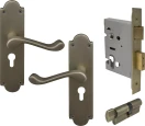 York Lever Victorian Plate - Entrance Set - K/T - RB