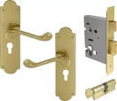 York Lever Victorian Plate - Entrance Set - K/T - UB