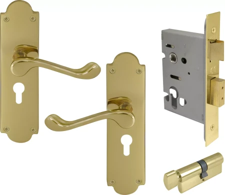 York Lever Victorian Plate - Entrance Set - K/T - UB