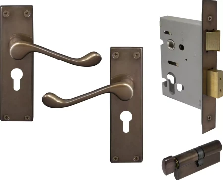 York Lever Longplate - Entrance Set - K/T - AB