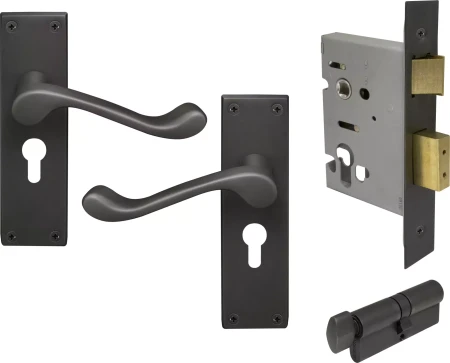 York Lever Longplate - Entrance Set - K/T - DRB