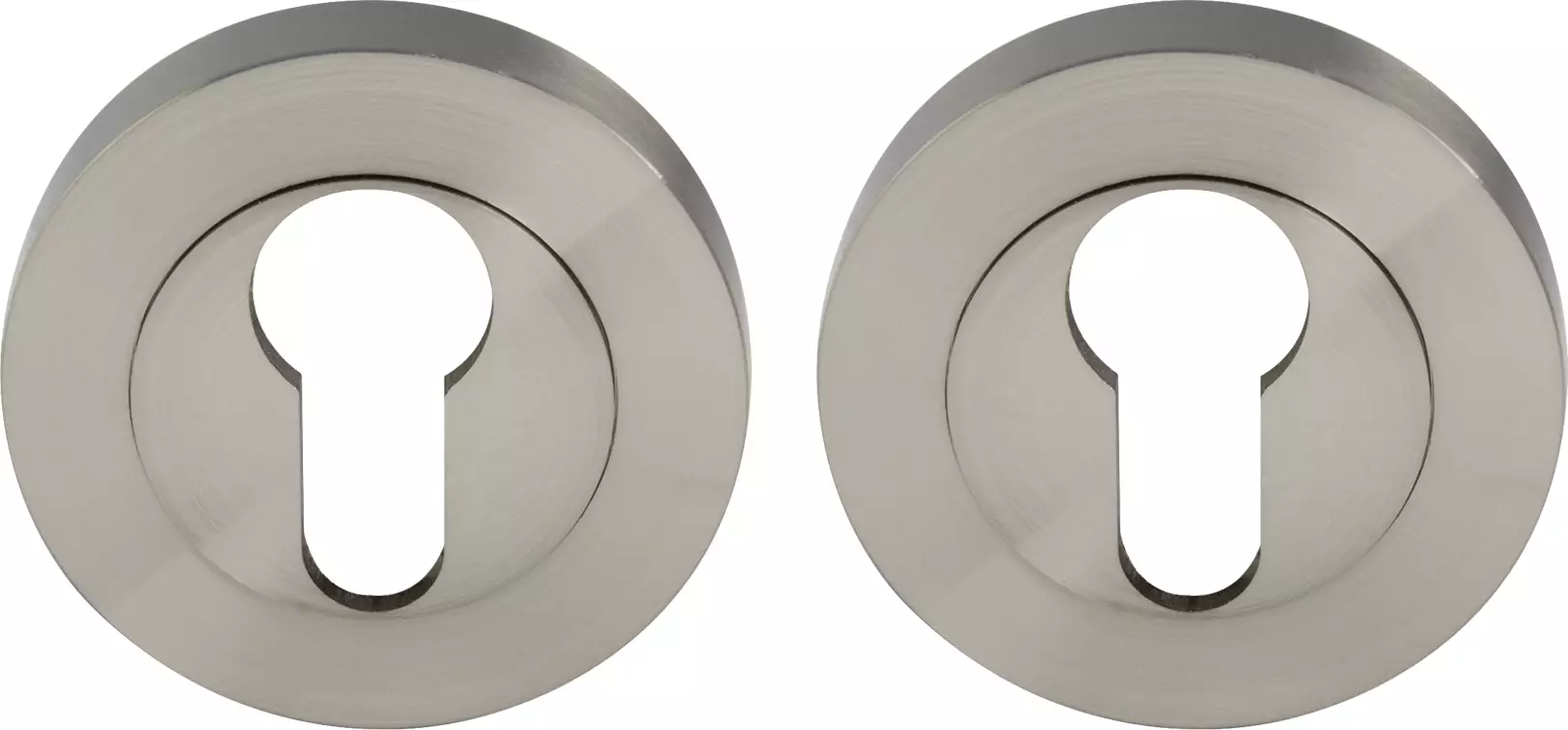 Round Euro Escutcheons - 54mm (Pr) - BN