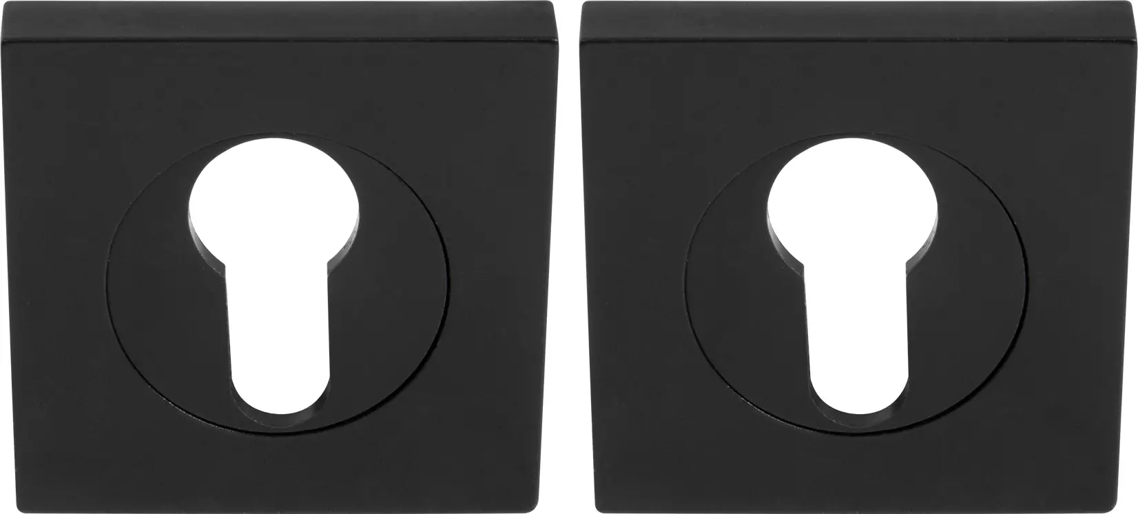 Square Euro Escutcheons - 54mm (Pr) - BLK