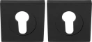 Square Euro Escutcheons - 54mm (Pr) - BLK