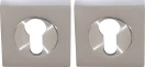 Square Euro Escutcheons - 54mm (Pr) - BN