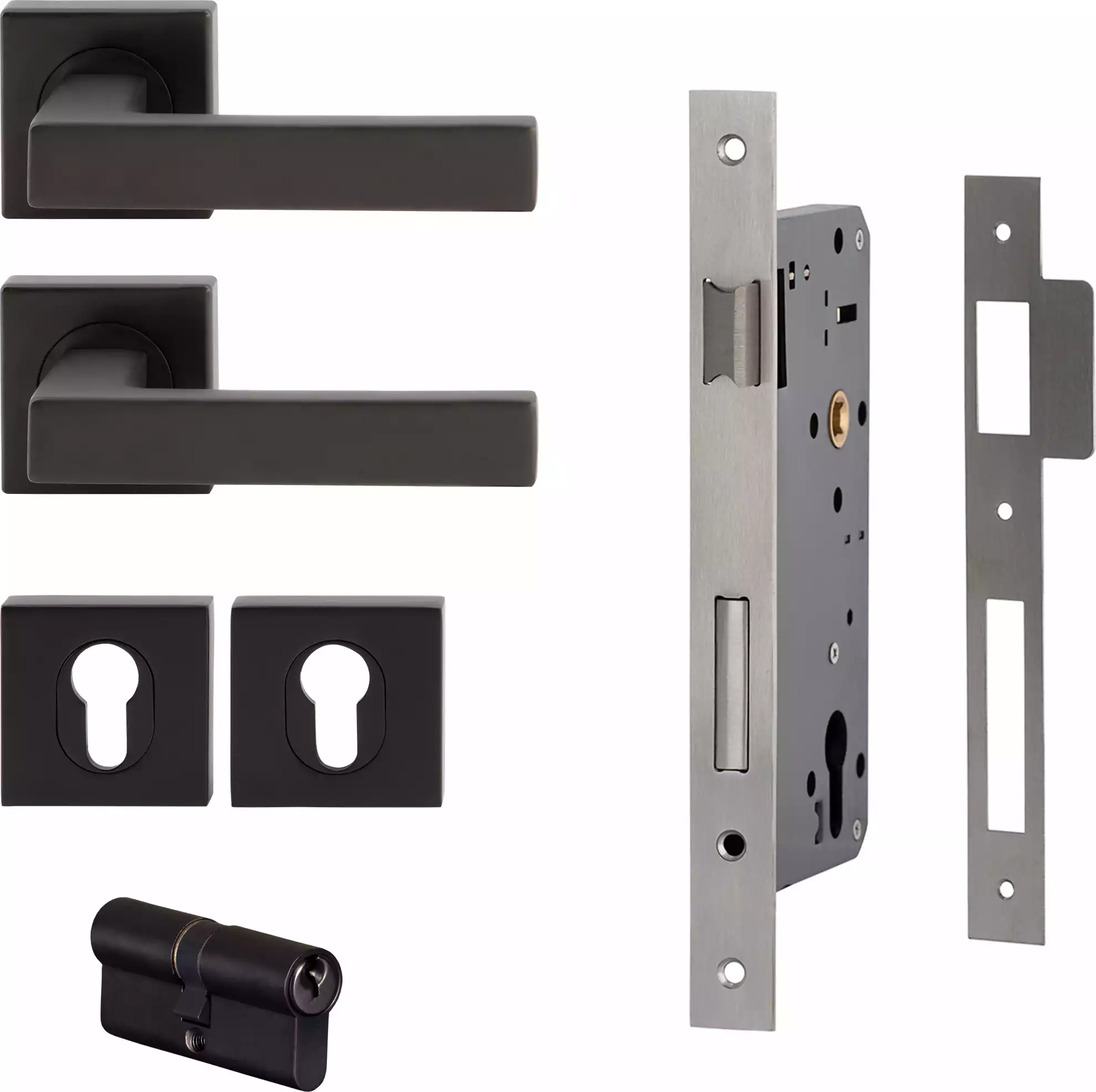 Milano VERONA - Square Rose Entrance Set - BLK