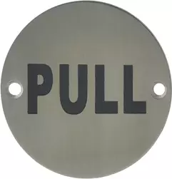 Face Fix - 75mm Engraved Disc - PULL - SS