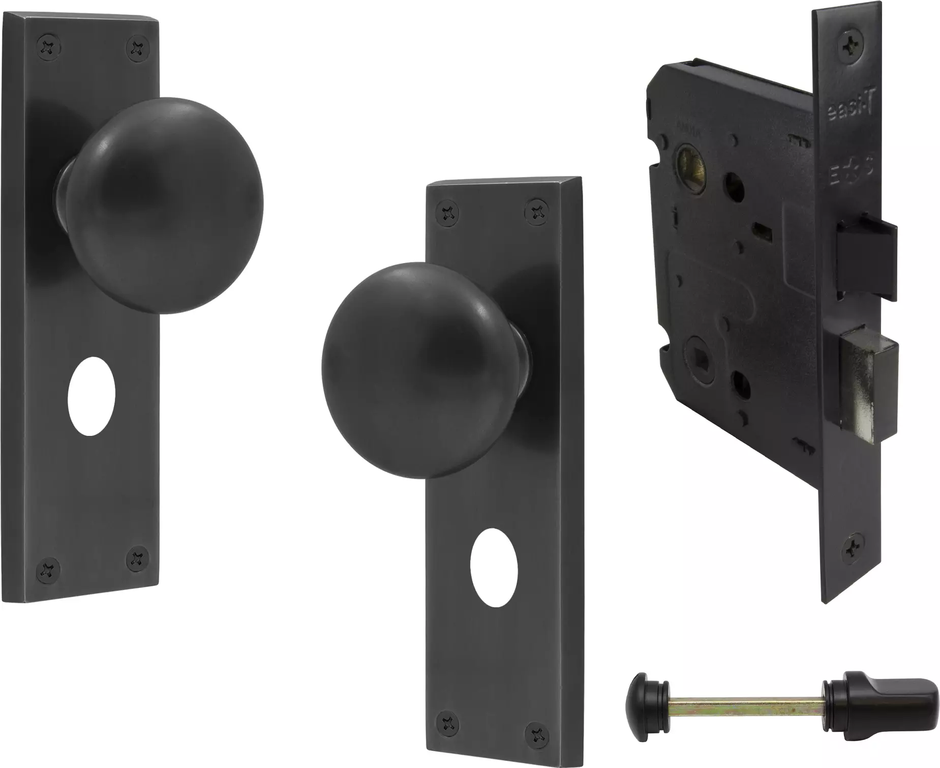 Camden Square Longplate - Privacy Set - BLK