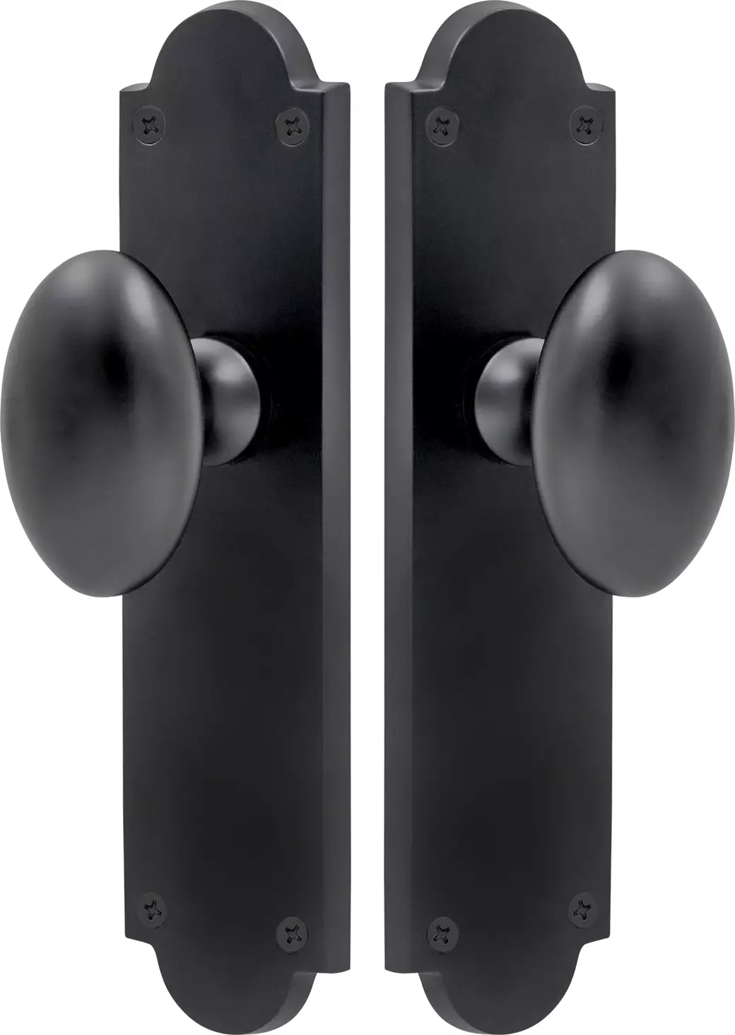 Camden Knob Victorian Longplate - Handles - BLK