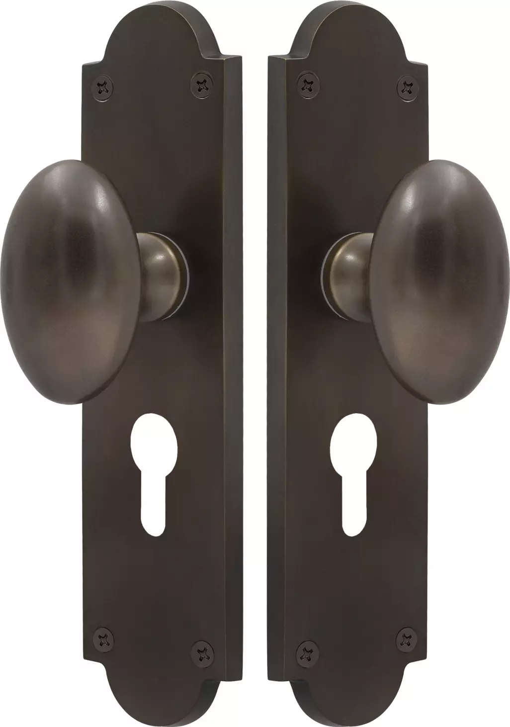 Camden Knob Victorian Longplate - Euro 48 Handles - AB