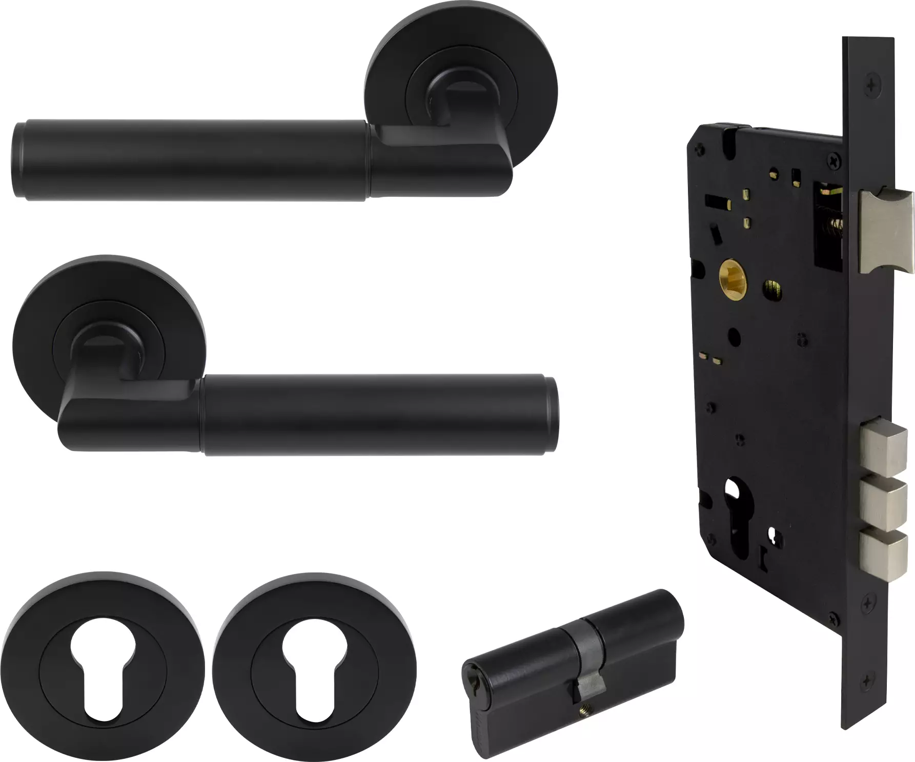 Lumina Round Rose Entrance Set - K/K - Plain - BLK