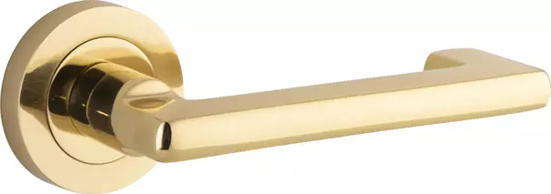 Baltimore Return Lever - Round Rose Handle Set - PB