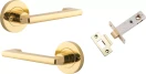 Baltimore Return Lever - Round Rose Integrated Privacy Set - PB