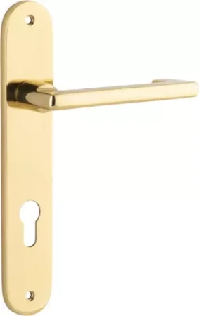 Baltimore Return Lever - Oval Euro Pair - PB