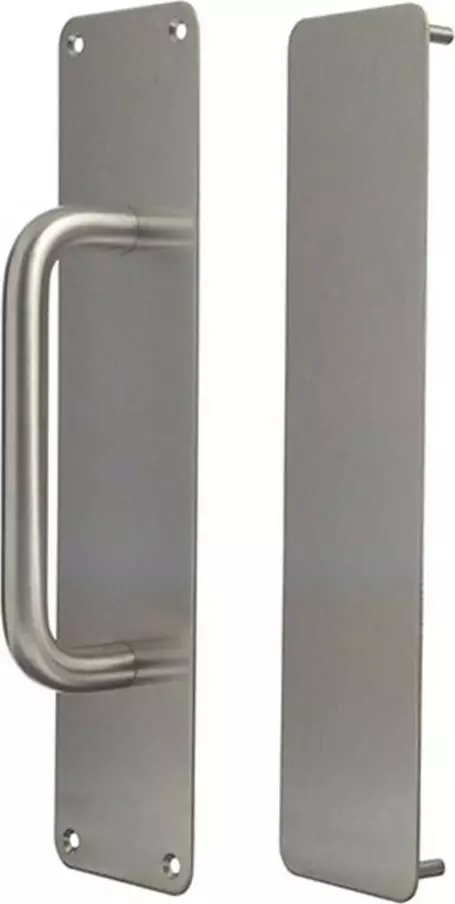 300x75mm CF Push Plate w/ 150mm Handle on VF Plate - SSS 300x75mm CF Push Plate w/ 150mm Handle on VF Plate - SSS