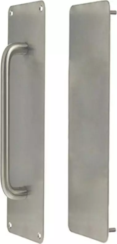 300x75mm CF Push Plate w/ 200mm Handle on VF Plate - SSS 300x75mm CF Push Plate w/ 200mm Handle on VF Plate - SSS