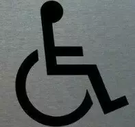 Adhesive Wheelchair Symbol Sign 110 x 110 SSS