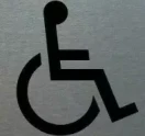 Adhesive Wheelchair Symbol Sign 110 x 110 SSS