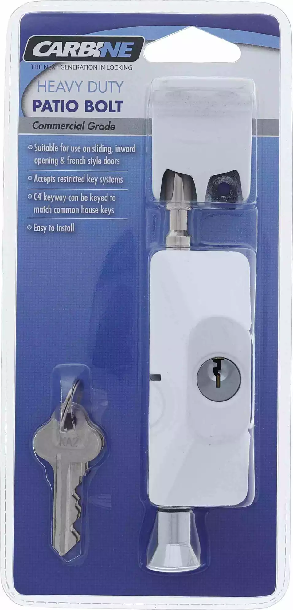 Heavy Duty Patio Bolt - DP - White