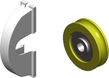 Wheel & Cover to suit 7714 Sliding Door Closer