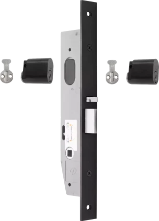 23mm Communicating Set - inc Lock + 2 x Cyl/Cam - BLK