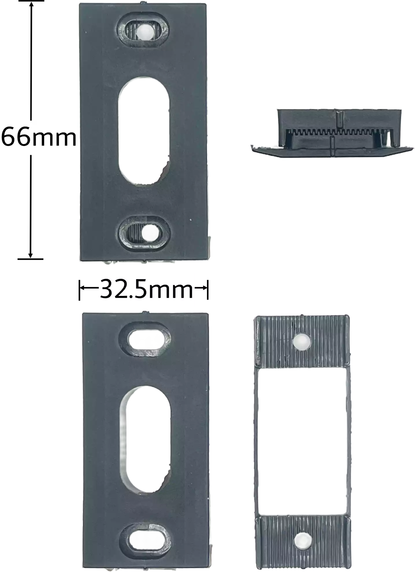Adjustable 2 Piece Flushbolt Guide - BLK Adjustable 2 Piece Flushbolt Guide - BLK
