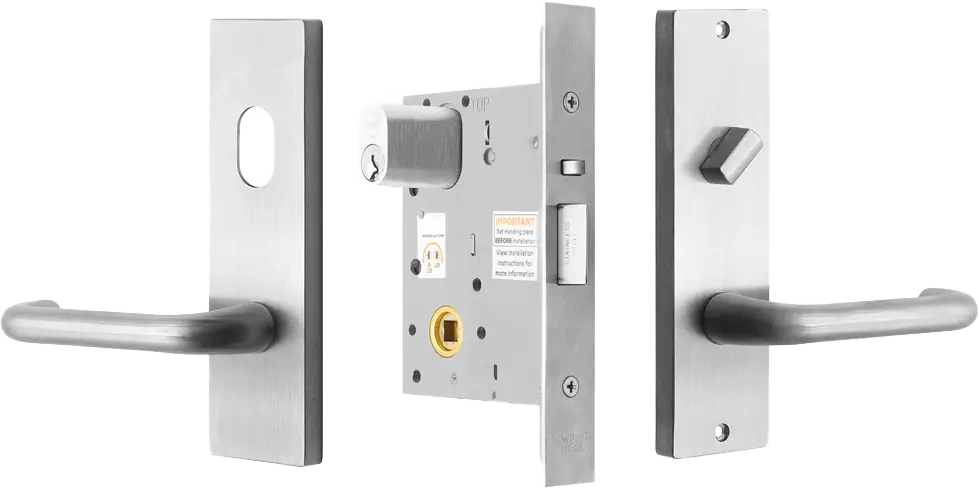 90 Lever on Plate - Entrance K/T Lock Kit - Extended Cyl - SC