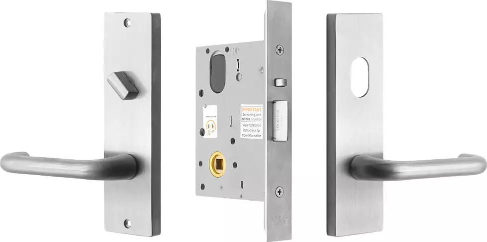 90 Lever on Plate - Entrance K/T Lock Kit - No Cyl - SC