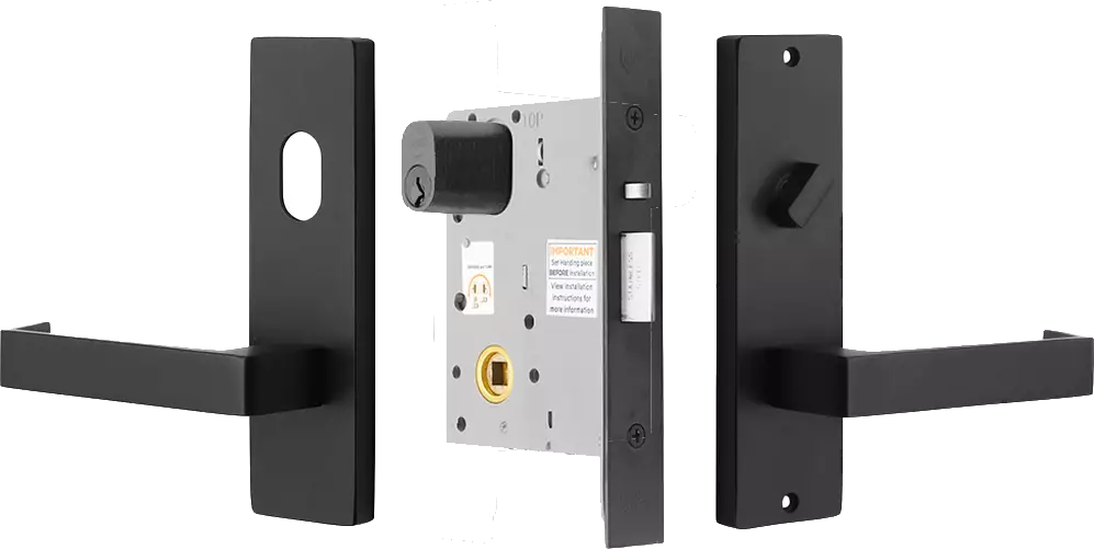 Commercial KITS - 87 Lever on Plate - 60mm Backset - BLK