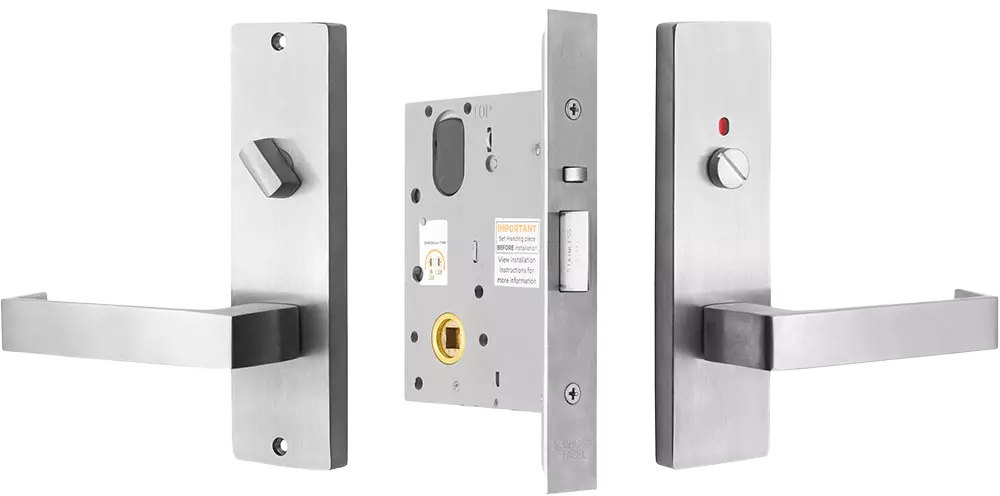 87 Lever on Plate - Privacy Lock Kit - SC