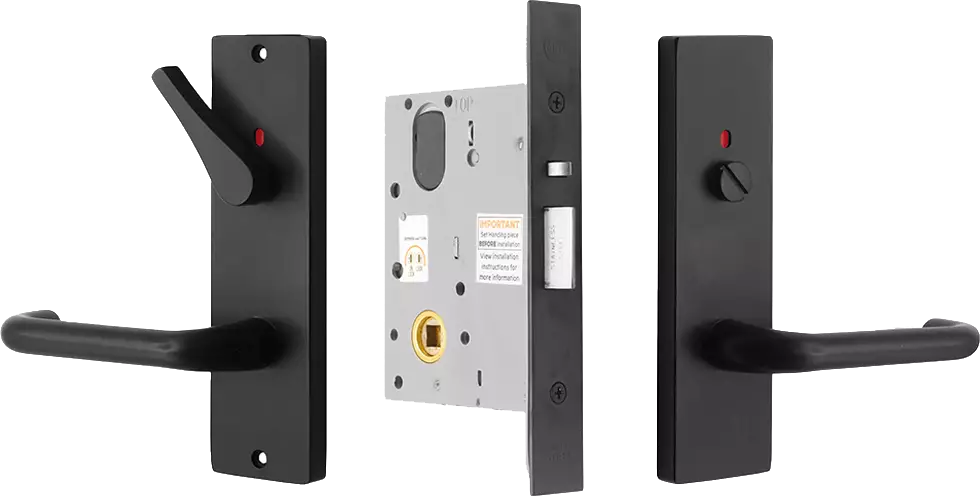 90 Lever on Plate - Privacy Disabled Lock Kit - BLK