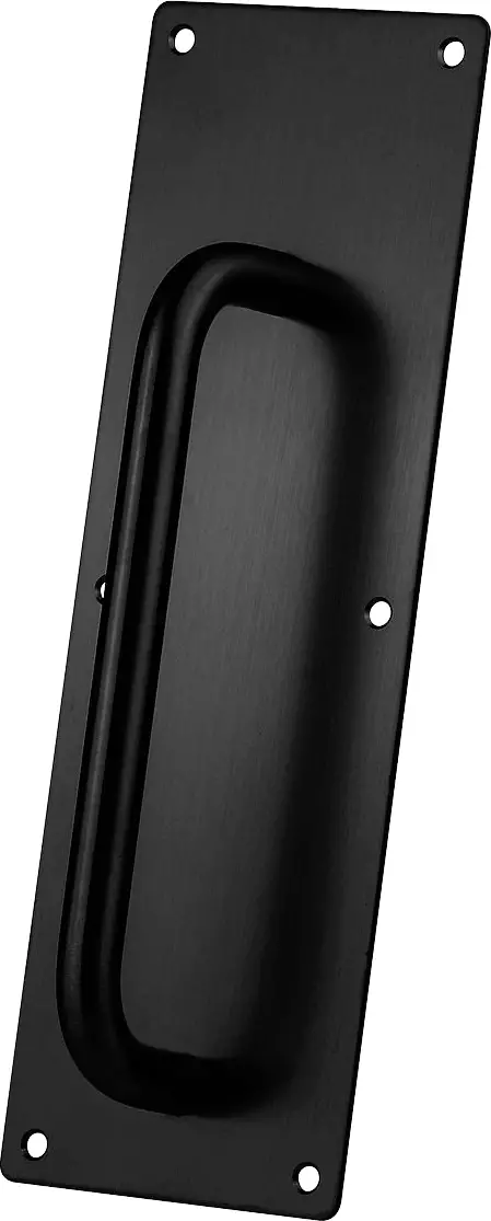 300 x 100mm - Plain Pull Plate - BLK