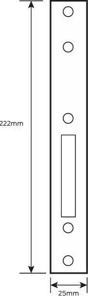 950/951 - Lock Timber Forend - 222 x 25mm - SS