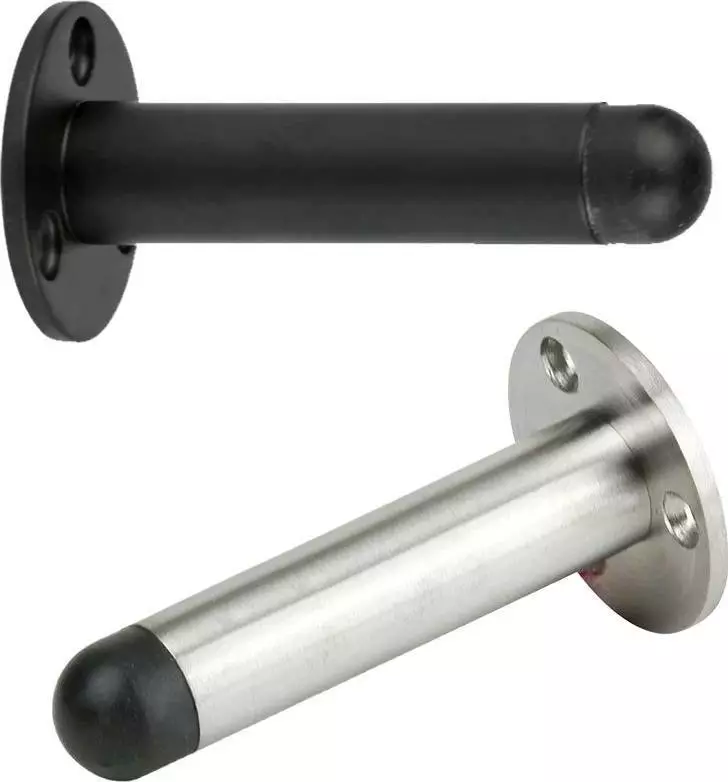 75mm Door Stop - Wall Mounted Bull Nose - 304SS