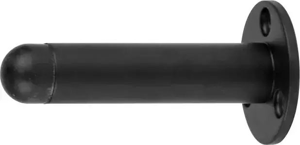 Door Stop - Wall Mounted Bull Nose - 304SS - BLK