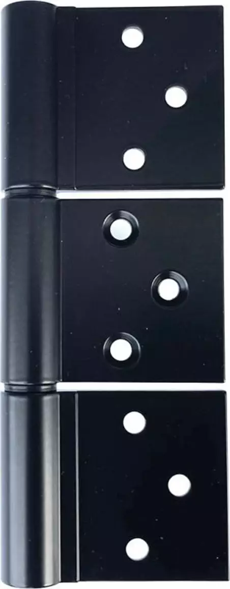 146 x 58mm 3 Leaf Centre Pivot Hinge - BLK 146 x 58mm 3 Leaf Centre Pivot Hinge - BLK