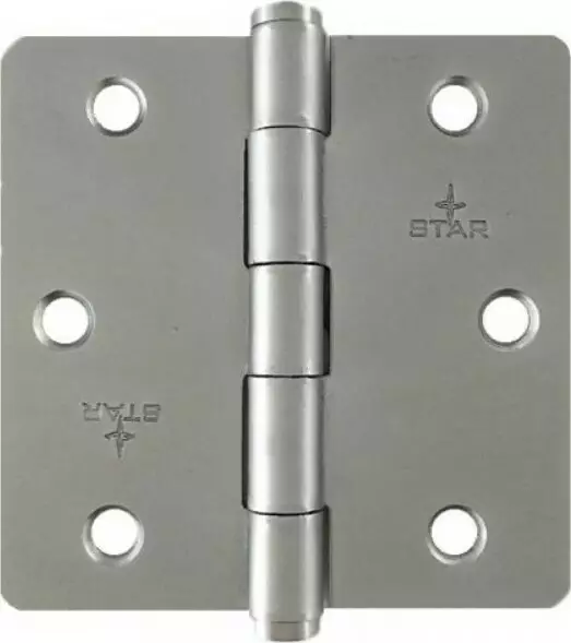 Radius Butt Hinge 89x89x2.5mm FBP Steel R1/4 - ZP Radius Butt Hinge 89x89x2.5mm FBP Steel R1/4 - ZP