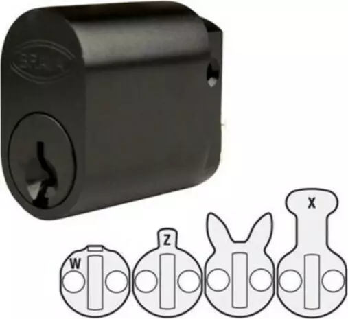 570 Oval Cylinder & Keys 6 Pin w/Cams - BLK 570 Oval Cylinder & Keys 6 Pin w/Cams - BLK