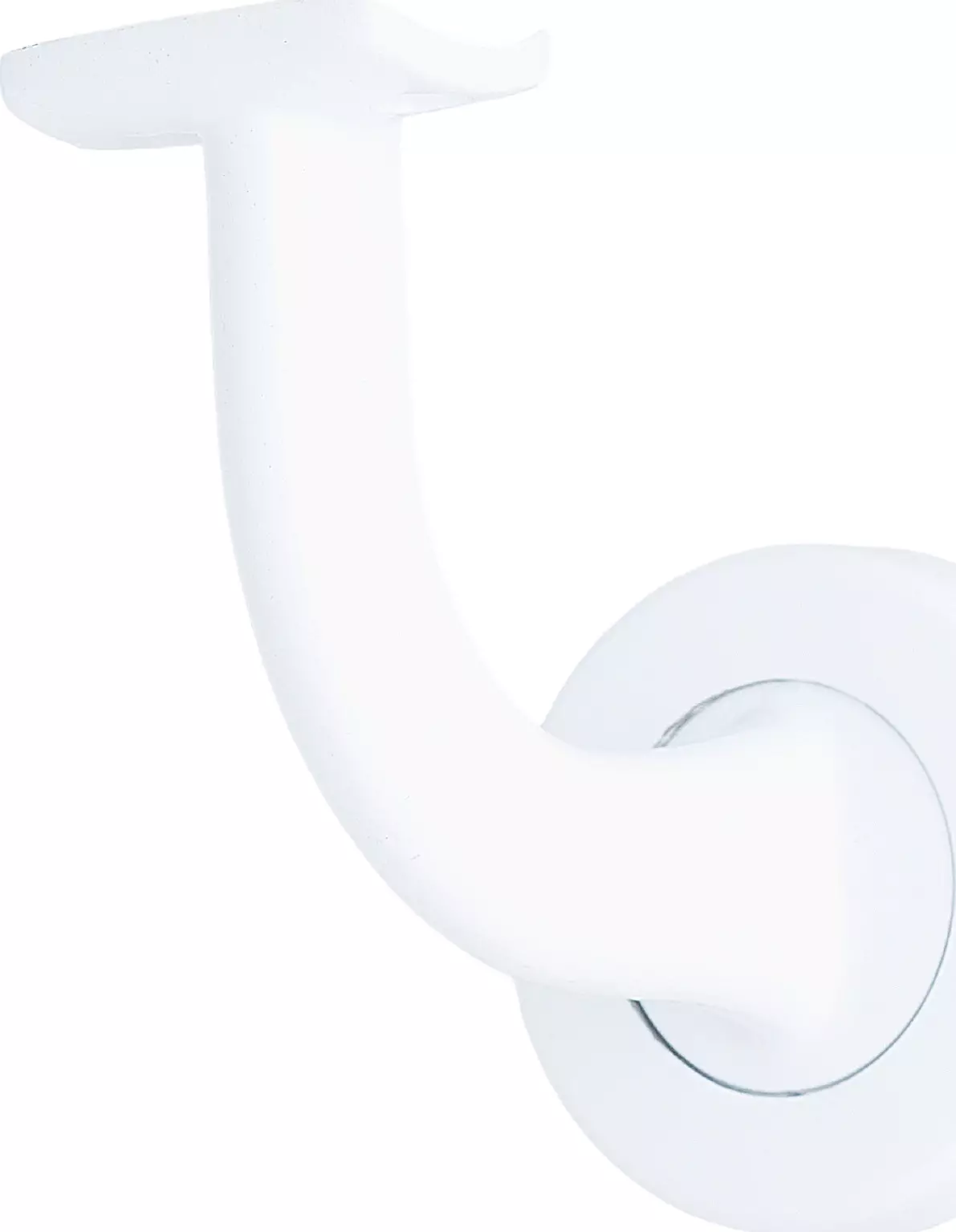 Bannister Bracket - Round Concealed Fix - White