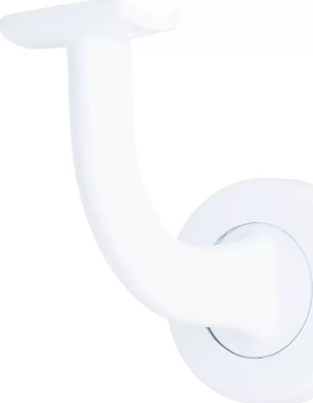 Bannister Bracket - Round Concealed Fix - White