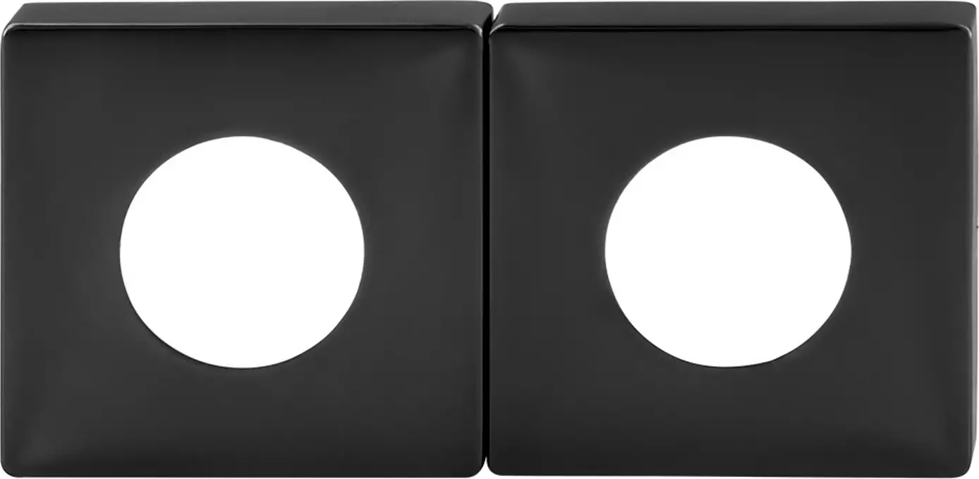 S Range Square Passage Rose Adaptor (Pr) - BLK