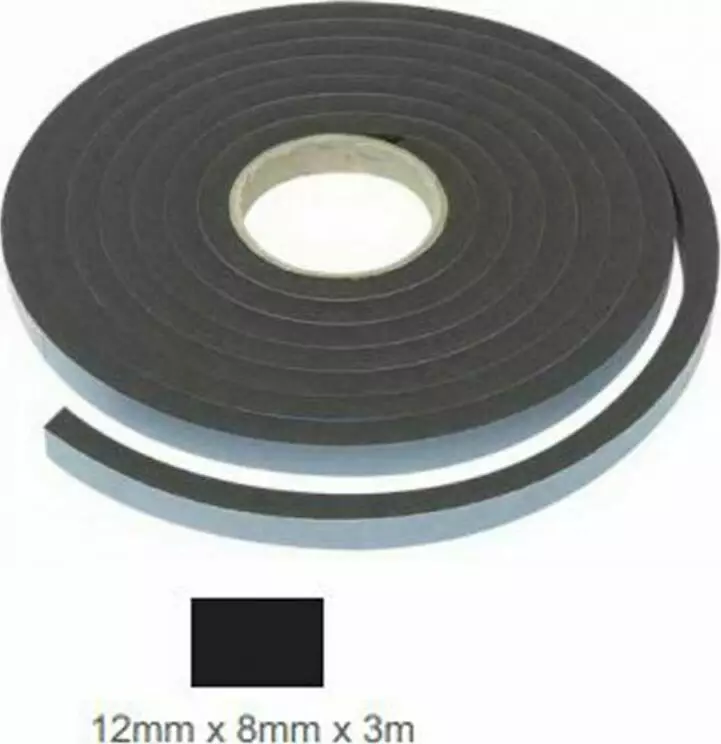 SF51 Sponge Seal 12x8x3M PVC - BLK SF51 Sponge Seal 12x8x3M PVC - BLK