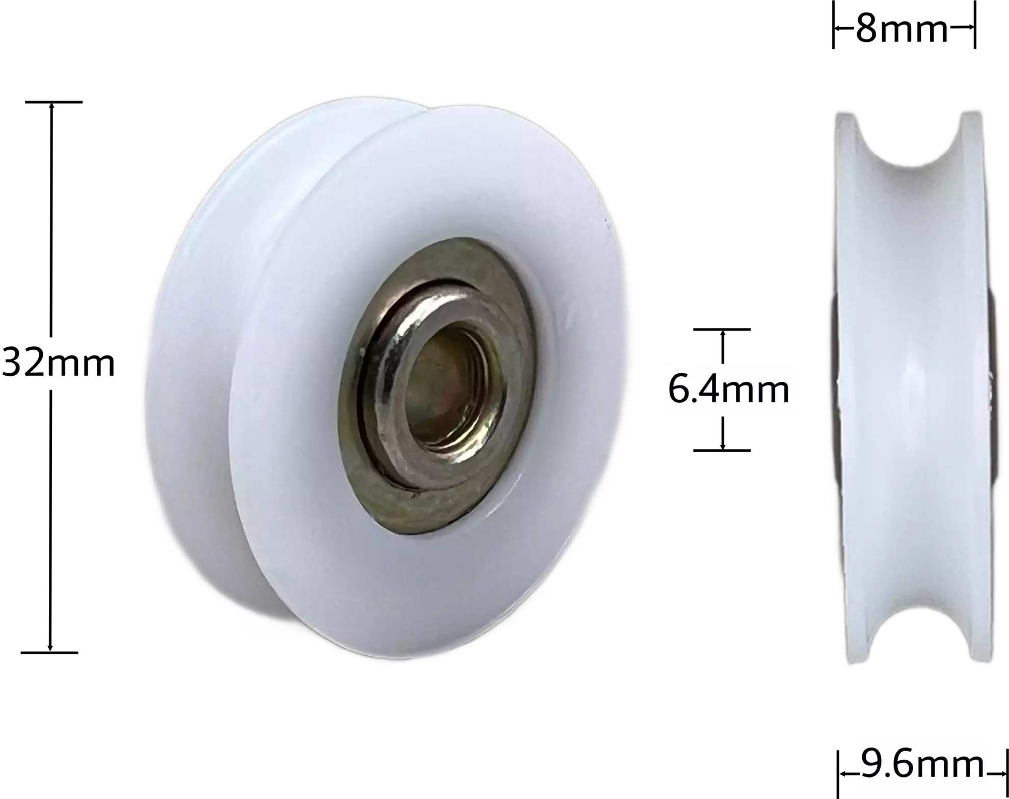 Wheel - Nylon 32 X 9.6 X 6.4mm