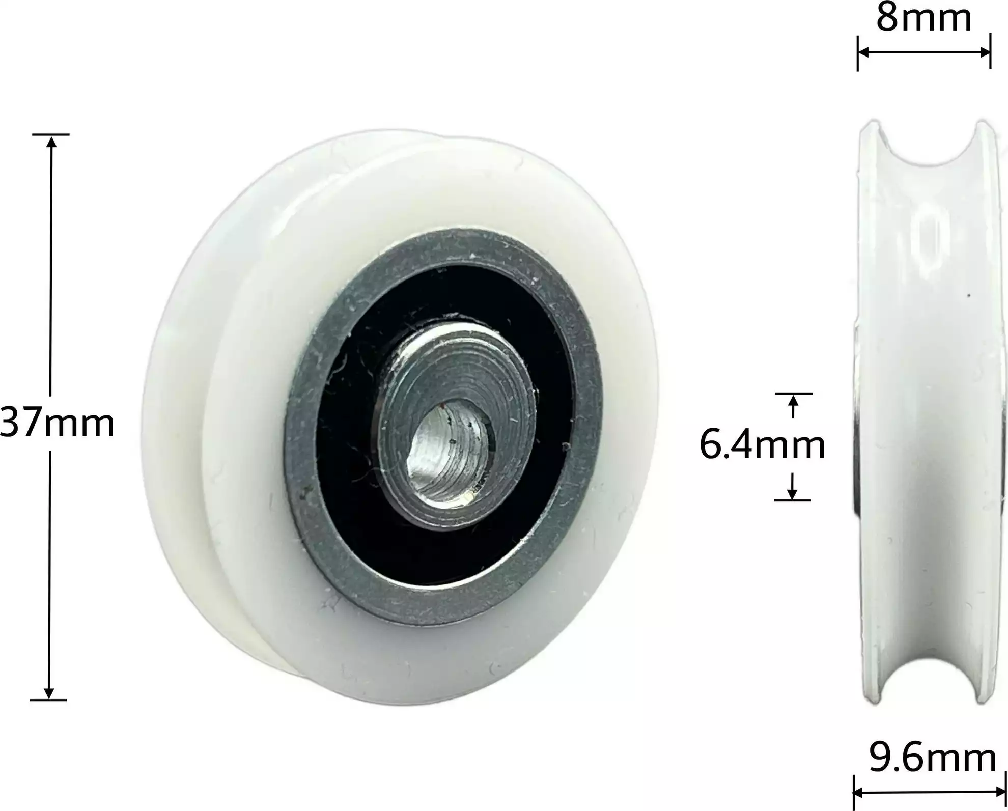 Offset Axle Wheel - Narrow 37 X 9.6 X 6.4mm