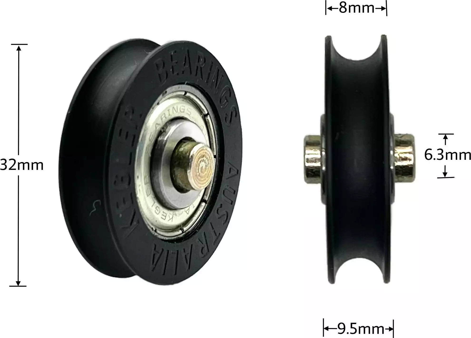 Wheel with Axle - 32 X 9.5 X 6.4mm Wheel with Axle - 32 X 9.5 X 6.4mm