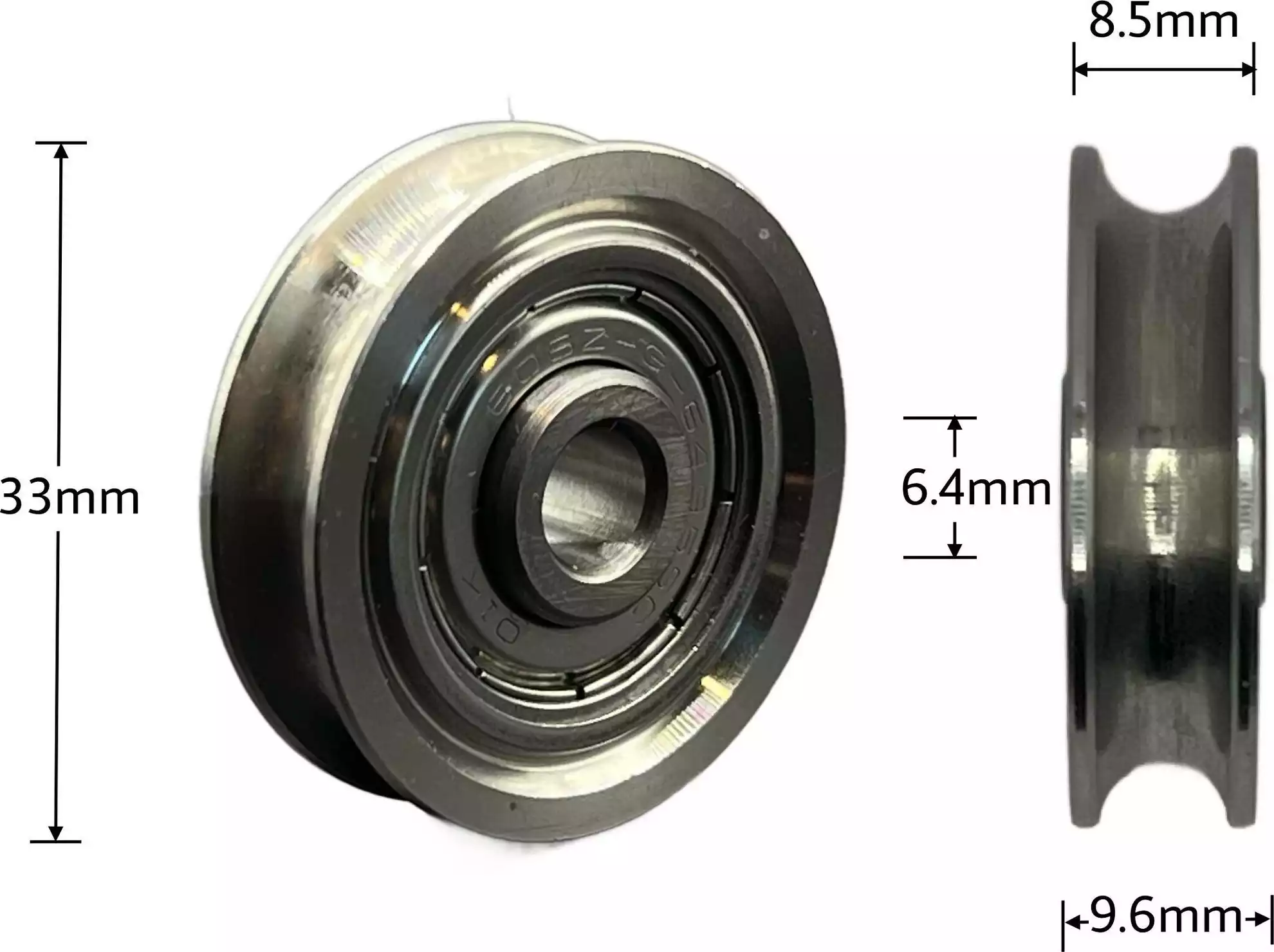 Wheel - Grooved 33 x 8.5 x 6.4mm - SS Wheel - Grooved 33 x 8.5 x 6.4mm - SS