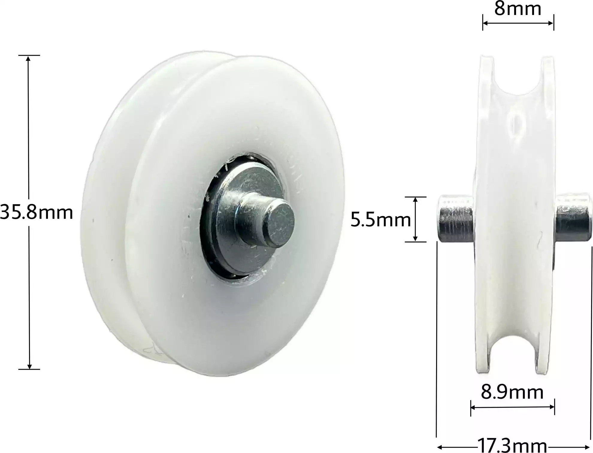 Wheel - Nylon - Fixed Axle to fit W3728 Carriage
