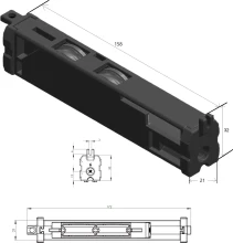 ASL 35mm Residential Two Wheel Roller - 100kg